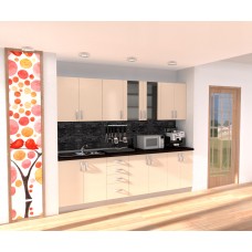 Bucatarie Zebra wenge / Fronturi PAL Cappuccino - Varianta 2